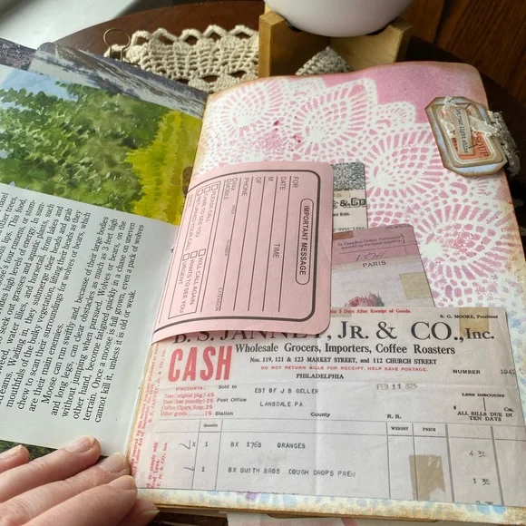 Vibrant Bird-Themed Travel Journal Mixed Media Art Junk Journal - Picture 5 of 17